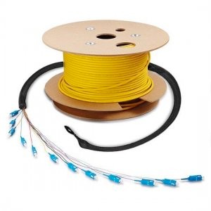 a yellow optic cable